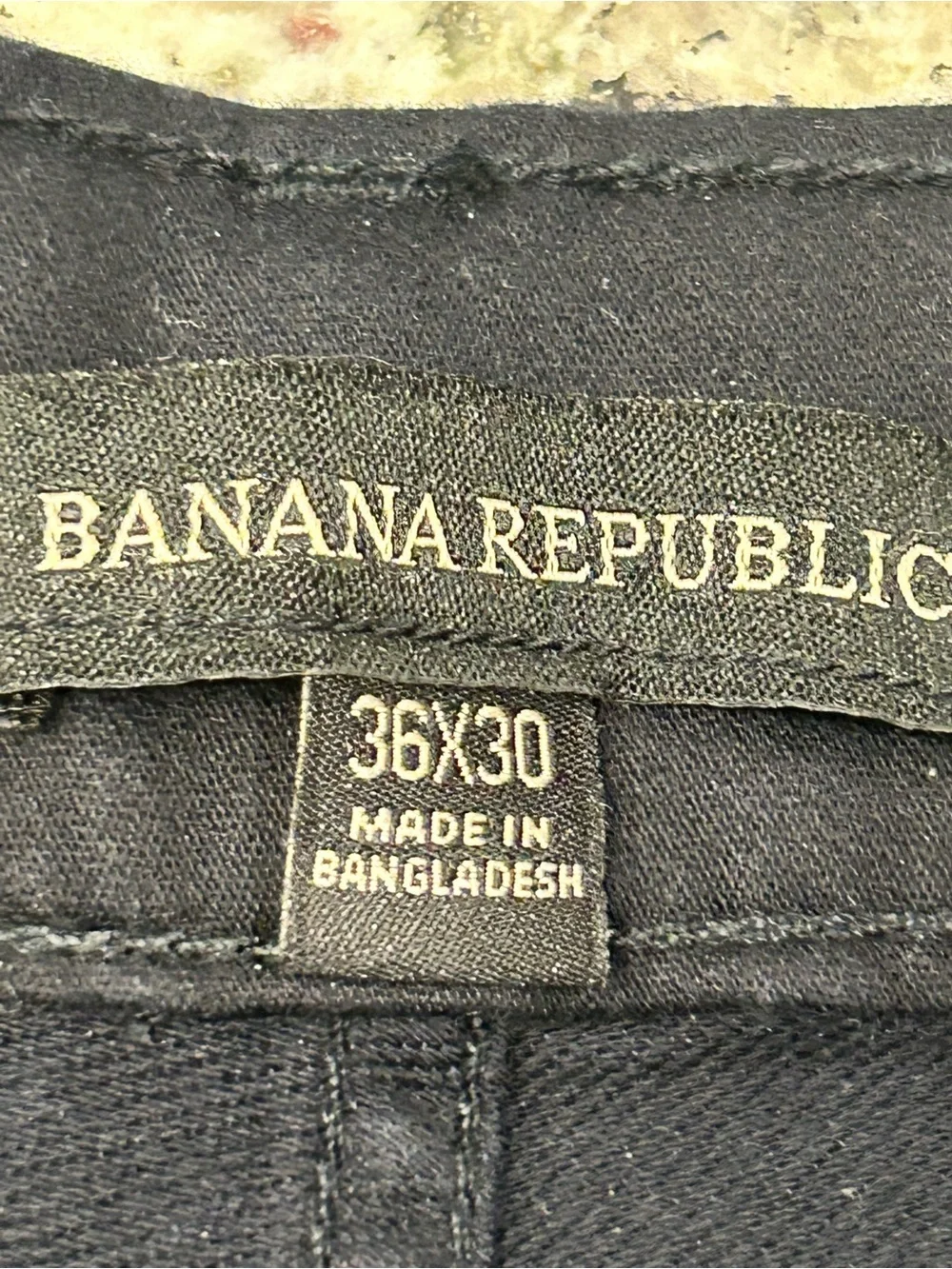 Banana Republic Men’s Black Straight-Leg Pants 36x30 Casual Cotton RN 137013